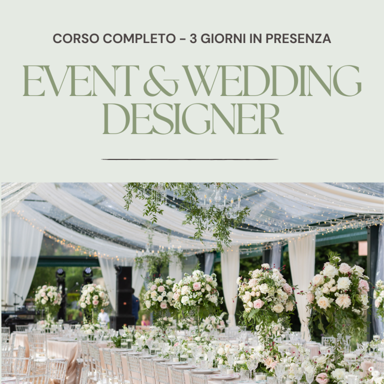 Diventare Event & Wedding Designer (3 giorni IN PRESENZA)